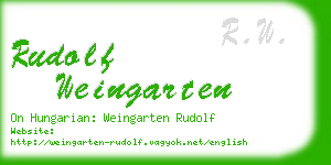 rudolf weingarten business card
